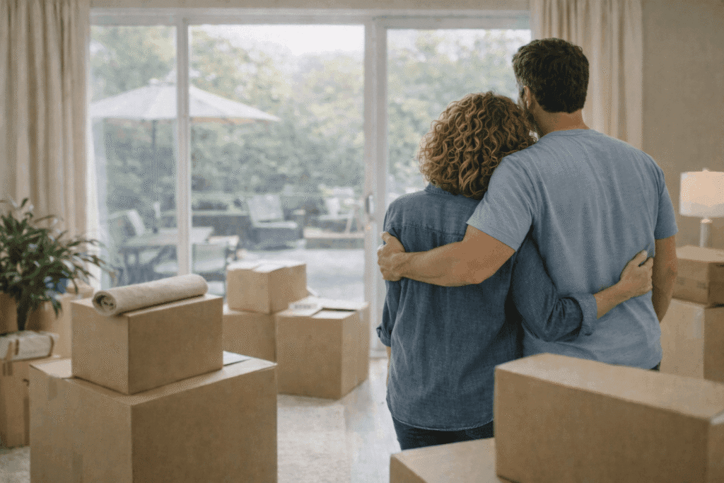 Homeowners during the transition after selling their home